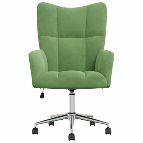 HEFZGDB Relaxsessel Hellgrün Samt Armchair Living Room Loungesessel Wohnzimmer Schminktisch Stuhl Sessel Jugendzimmer für Schlafzimmer Sitzungszimmer Balkon Arbeitszimmer von HEFZGDB