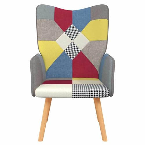 HEFZGDB Relaxsessel Patchwork Stoff Reading Chair Esszimmerstühle Hocker Schminktisch Küchenstühle für Schlafzimmer Arbeitszimmer Sitzungszimmer Wohnbereich von HEFZGDB