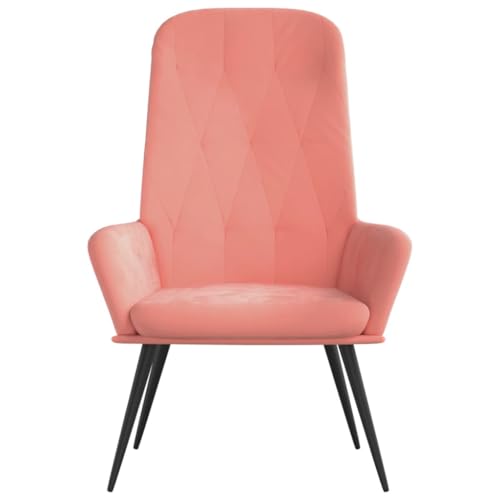 HEFZGDB Relaxsessel Rosa Samt Big Sessel Loungesessel Wohnzimmer Schminktisch Stuhl Esszimmerstühle für Schlafzimmer Sitzungszimmer Arbeitszimmer Wohnbereich von HEFZGDB