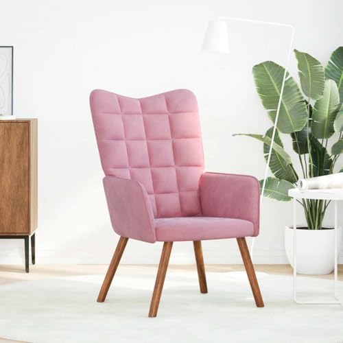 HEFZGDB Relaxsessel Rosa Samt Couchsessel Schminkstuhl Loungesessel Wohnzimmer Armchair Living Room für Arbeitszimmer Wohnbereich Schlafzimmer Balkon HEFZGDB Relaxsessel Rosa Samt Couchsessel Schminkstuhl Loungesessel Wohnzimmer Armchair Living Room für Arbeitszimmer Wohnbereich Schlafzimmer Balkon von HEFZGDB