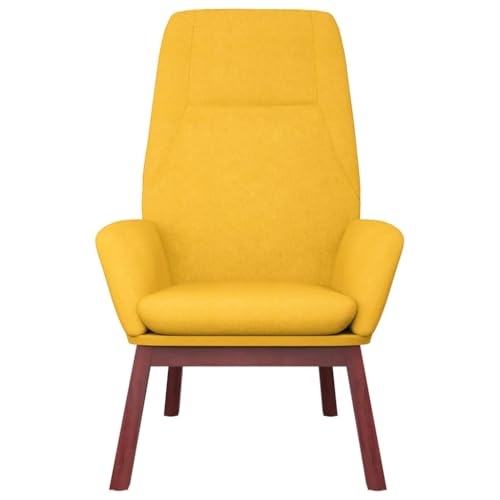 HEFZGDB Relaxsessel Senfgelb Stoff Armlehnstuhl Schminkstuhl Schminktisch Stuhl Esszimmerstühle für Sitzungszimmer Wohnbereich Schlafzimmer Arbeitszimmer von HEFZGDB