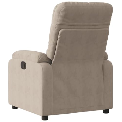 HEFZGDB Relaxsessel Taupe Mikrofasergewebe Armlehnstuhl Schminkstuhl Schminktisch Stuhl Esszimmerstühle für Balkon Wohnbereich Sitzungszimmer Schlafzimmer von HEFZGDB