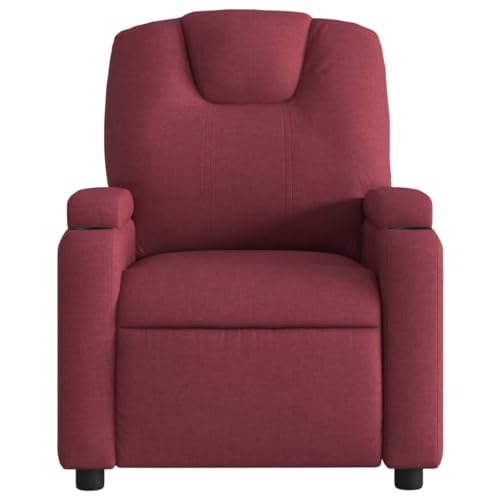 HEFZGDB Relaxsessel Weinrot Stoff Big Sessel Schminkstuhl Lesestuhl Esszimmerstühle für Sitzungszimmer Arbeitszimmer Schlafzimmer Wohnbereich von HEFZGDB
