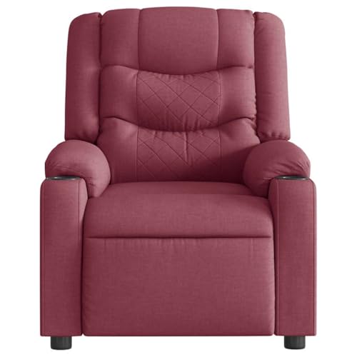 HEFZGDB Relaxsessel Weinrot Stoff Wohnzimmerstühle Loungesessel Wohnzimmer Schminktisch Stuhl Hocker Schminktisch für Sitzungszimmer Wohnbereich Arbeitszimmer Schlafzimmer von HEFZGDB