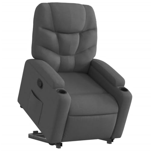 HEFZGDB Relaxsessel mit Aufstehhilfe Dunkelgrau Stoff Living Room Chairs Loungesessel Wohnzimmer Esszimmerstühle Küchenstühle für Balkon Sitzungszimmer Schlafzimmer Arbeitszimmer von HEFZGDB
