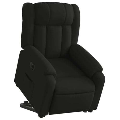 HEFZGDB Relaxsessel mit Aufstehhilfe Elektrisch Schwarz Stoff Armlehnstuhl Schminkstuhl Loungesessel Wohnzimmer Hocker Schminktisch für Balkon Sitzungszimmer Schlafzimmer Wohnbereich von HEFZGDB