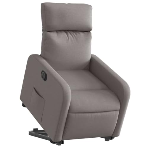 HEFZGDB Relaxsessel mit Aufstehhilfe Elektrisch Taupe Stoff Living Room Chairs Lesesessel Bequem Lesestuhl Reading Chair für Arbeitszimmer Wohnbereich Balkon Schlafzimmer von HEFZGDB