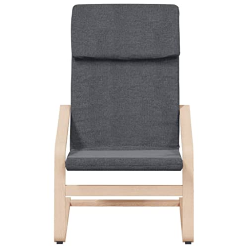 HEFZGDB Relaxsessel mit Hocker Dunkelgrau Stoff Couchsessel Lesesessel Bequem Küchenstühle Seselstuhl Wohnzimmer für Schlafzimmer Balkon Wohnbereich Sitzungszimmer von HEFZGDB