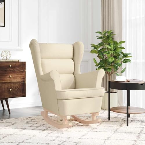 HEFZGDB Schaukelsessel Creme 74x90x102 cm Stoff Kuschelsessel Schminktisch Stuhl Lesestuhl Hocker Schminktisch für Sitzungszimmer Wohnbereich Arbeitszimmer Balkon HEFZGDB Schaukelsessel Creme 74x90x102 cm Stoff Kuschelsessel Schminktisch Stuhl Lesestuhl Hocker Schminktisch für Sitzungszimmer Wohnbereich Arbeitszimmer Balkon von HEFZGDB