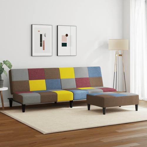 HEFZGDB Schlafsofa 2-Sitzer mit Fußhocker Patchwork Stoff Kleiner Sessel Jugendsofa Big Sofa Sofa Wohnzimmer für Wohnbereich Empfangsraum Schlafzimmer Aufenthaltsraum HEFZGDB Schlafsofa 2-Sitzer mit Fußhocker Patchwork Stoff Kleiner Sessel Jugendsofa Big Sofa Sofa Wohnzimmer für Wohnbereich Empfangsraum Schlafzimmer Aufenthaltsraum von HEFZGDB