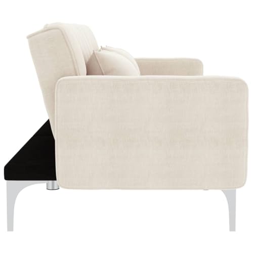 HEFZGDB Schlafsofa Creme Stoff Sessel Schlafzimmer Mini Sofa Sessel Wohnzimmer Sofa Chair für Wohnbereich Empfangsraum Aufenthaltsraum Schlafzimmer von HEFZGDB