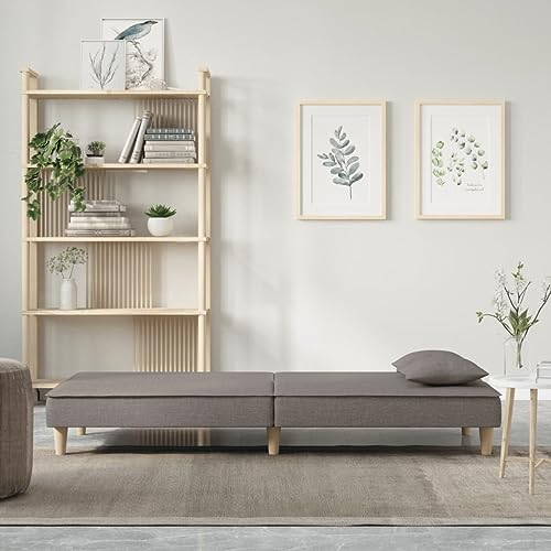 HEFZGDB Schlafsofa Taupe Stoff Sessel Schlafzimmer Sessel Wohnzimmer Lounge Sofa Reading Chair für Wohnbereich Empfangsraum Büro Aufenthaltsraum von HEFZGDB
