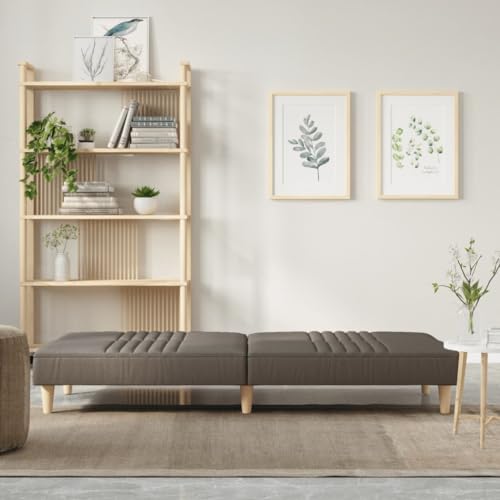 HEFZGDB Schlafsofa Taupe Stoff Sitzgarnitur Wohnzimmer Mini Sofa Lesesessel Bequem Kleine Couch Jugendzimmer für Aufenthaltsraum Schlafzimmer Wohnbereich Büro von HEFZGDB