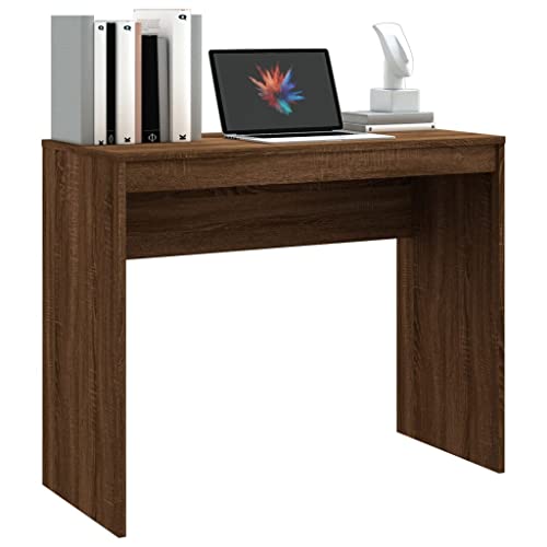 HEFZGDB Schreibtisch Braun Eichen-Optik 90x40x72 cm Holzwerkstoff Gamer Tisch Gaming Tisch Computertische Kleiner Schreibtisch für Schlafzimmer Küche Arbeitszimmer Wohnbereich von HEFZGDB