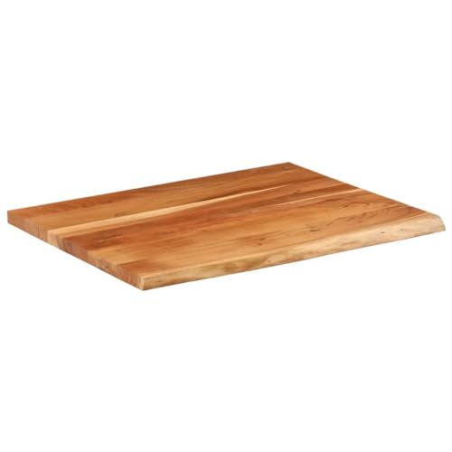 HEFZGDB Schreibtischplatte 100x80x2,5 cm Massivholz Akazie Baumkante Waschtischplatte Küchenarbeitsplatte Schreibtischplatte Esstisch für Studienraum Konferenzraum Küche Büro von HEFZGDB