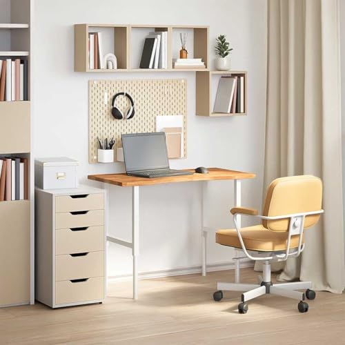 HEFZGDB Schreibtischplatte Hellbraun 100x50x2,5 cm Massivholz Eiche Schreibtische Küchenarbeitsplatte Schreibtisch Bürotisch für Studienraum Küche Konferenzraum Büro von HEFZGDB