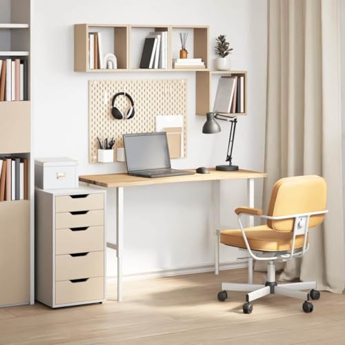 HEFZGDB Schreibtischplatte Unbehandelt 120x50x2,5 cm Massivholz Eiche Schreibtische Küchenarbeitsplatte Schreibtisch Bürotisch für Studienraum Küche Konferenzraum Büro von HEFZGDB