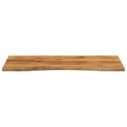 HEFZGDB Schreibtischplatte mit Aussparung 120x60x2,5cm Massivholz Mango Waschtischplatte Küchenarbeitsplatte Schreibtisch Schreibtischplatte für Büro Küche Konferenzraum Studienraum von HEFZGDB