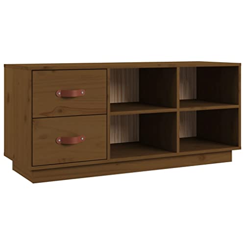 HEFZGDB Schuhbank Honigbraun 100x34x45 cm Massivholz Kiefer Schuschrank Schuhregal Platzsparend Stauraum Schrank Shoe Cabinet für Eingangshalle Küche Wohnbereich Schlafzimmer HEFZGDB Schuhbank Honigbraun 100x34x45 cm Massivholz Kiefer Schuschrank Schuhregal Platzsparend Stauraum Schrank Shoe Cabinet für Eingangshalle Küche Wohnbereich Schlafzimmer von HEFZGDB