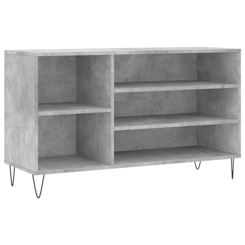 HEFZGDB Schuhregal Betongrau 102x36x60 cm Holzwerkstoff Schuhschrank Groß Schuhregal Platzsparend Cupboard Stauraum Schrank für Eingangshalle Küche Schlafsaal Schlafzimmer HEFZGDB Schuhregal Betongrau 102x36x60 cm Holzwerkstoff Schuhschrank Groß Schuhregal Platzsparend Cupboard Stauraum Schrank für Eingangshalle Küche Schlafsaal Schlafzimmer von HEFZGDB