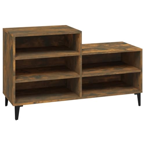 HEFZGDB Schuhregal Räuchereiche 102x36x60 cm Holzwerkstoff Schuhablage Flur Mehrzweckschrank Stauraum Schrank Schränkchen für Wohnbereich Küche Schlafzimmer Eingangshalle HEFZGDB Schuhregal Räuchereiche 102x36x60 cm Holzwerkstoff Schuhablage Flur Mehrzweckschrank Stauraum Schrank Schränkchen für Wohnbereich Küche Schlafzimmer Eingangshalle von HEFZGDB