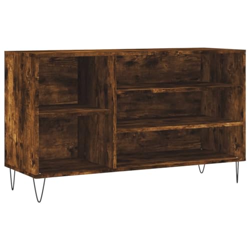 HEFZGDB Schuhregal Räuchereiche 102x36x60 cm Holzwerkstoff Schuhschrank Groß Schuhregal Platzsparend Cupboard Stauraum Schrank für Eingangshalle Küche Schlafsaal Schlafzimmer HEFZGDB Schuhregal Räuchereiche 102x36x60 cm Holzwerkstoff Schuhschrank Groß Schuhregal Platzsparend Cupboard Stauraum Schrank für Eingangshalle Küche Schlafsaal Schlafzimmer von HEFZGDB