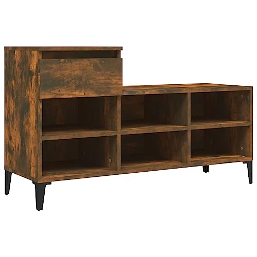 HEFZGDB Schuhregal Räuchereiche 102x36x60 cm Holzwerkstoff Schuhständer Badezimmer Regal Schuhregale Shoe Cabinet für Eingangshalle Schlafsaal Wohnbereich Schlafzimmer HEFZGDB Schuhregal Räuchereiche 102x36x60 cm Holzwerkstoff Schuhständer Badezimmer Regal Schuhregale Shoe Cabinet für Eingangshalle Schlafsaal Wohnbereich Schlafzimmer von HEFZGDB