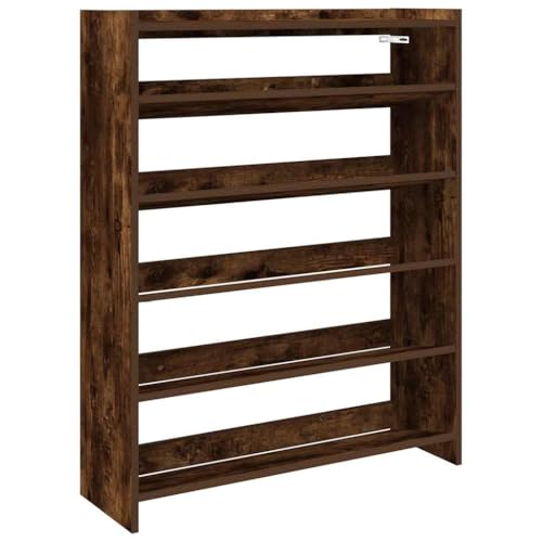 HEFZGDB Schuhregal Räuchereiche 80x25x100 cm Holzwerkstoff Schuhregal Klein Mehrzweckschrank Cupboard Schrank Flur für Wohnbereich Schlafzimmer Schlafsaal Küche HEFZGDB Schuhregal Räuchereiche 80x25x100 cm Holzwerkstoff Schuhregal Klein Mehrzweckschrank Cupboard Schrank Flur für Wohnbereich Schlafzimmer Schlafsaal Küche von HEFZGDB