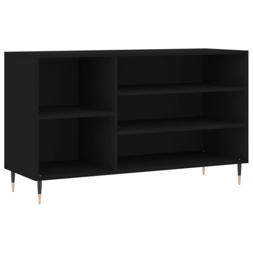HEFZGDB Schuhregal Schwarz 102x36x60 cm Holzwerkstoff Schuschrank Schuhregal Platzsparend Stauraum Schrank Shoe Cabinet für Schlafzimmer Küche Wohnbereich Schlafsaal HEFZGDB Schuhregal Schwarz 102x36x60 cm Holzwerkstoff Schuschrank Schuhregal Platzsparend Stauraum Schrank Shoe Cabinet für Schlafzimmer Küche Wohnbereich Schlafsaal von HEFZGDB