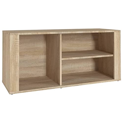 HEFZGDB Schuhregal Sonoma-Eiche 100x35x45 cm Holzwerkstoff Aufbewahrungsschrank Kleiner Schuhschrank Shoe Rack Shoe Cabinet für Küche Schlafzimmer Wohnbereich Eingangshalle von HEFZGDB
