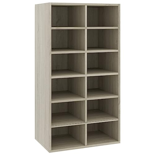 HEFZGDB Schuhregal Sonoma-Eiche 54x34x100,5 cm Holzwerkstoff Schuhablage Flur Kleiner Schuhschrank Schrank Schuhe Schränkchen für Schlafsaal Schlafzimmer Küche Eingangshalle HEFZGDB Schuhregal Sonoma-Eiche 54x34x100,5 cm Holzwerkstoff Schuhablage Flur Kleiner Schuhschrank Schrank Schuhe Schränkchen für Schlafsaal Schlafzimmer Küche Eingangshalle von HEFZGDB