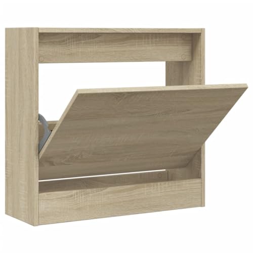 HEFZGDB Schuhregal Sonoma-Eiche 60x21x57 cm Holzwerkstoff Schuhregal Klein Cupboard Stauraum Schrank Shoe Cabinet für Schlafsaal Eingangshalle Schlafzimmer Wohnbereich HEFZGDB Schuhregal Sonoma-Eiche 60x21x57 cm Holzwerkstoff Schuhregal Klein Cupboard Stauraum Schrank Shoe Cabinet für Schlafsaal Eingangshalle Schlafzimmer Wohnbereich von HEFZGDB