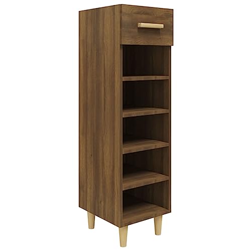 HEFZGDB Schuhschrank Braun Eichen-Optik 30x35x105 cm Holzwerkstoff Schuhregal Klein Mehrzweckschrank Cupboard Schrank Flur für Schlafsaal Schlafzimmer Eingangshalle Küche HEFZGDB Schuhschrank Braun Eichen-Optik 30x35x105 cm Holzwerkstoff Schuhregal Klein Mehrzweckschrank Cupboard Schrank Flur für Schlafsaal Schlafzimmer Eingangshalle Küche von HEFZGDB