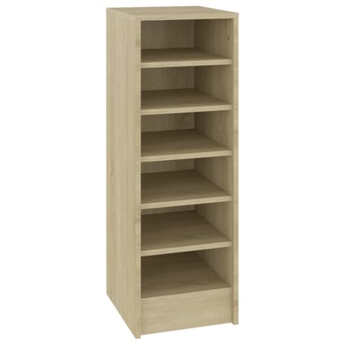 HEFZGDB Schuhschrank Sonoma-Eiche 31,5x35x90 cm Holzwerkstoff Schuhablage Flur Shoe Rack Shoe Cabinet Schrank Schuhe für Schlafsaal Wohnbereich Eingangshalle Schlafzimmer HEFZGDB Schuhschrank Sonoma-Eiche 31,5x35x90 cm Holzwerkstoff Schuhablage Flur Shoe Rack Shoe Cabinet Schrank Schuhe für Schlafsaal Wohnbereich Eingangshalle Schlafzimmer von HEFZGDB