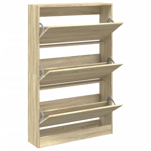 HEFZGDB Schuhschrank Sonoma-Eiche 80x21x125,5 cm Holzwerkstoff Schuhregal Klein Cupboard Stauraum Schrank Shoe Cabinet für Schlafsaal Eingangshalle Schlafzimmer Wohnbereich HEFZGDB Schuhschrank Sonoma-Eiche 80x21x125,5 cm Holzwerkstoff Schuhregal Klein Cupboard Stauraum Schrank Shoe Cabinet für Schlafsaal Eingangshalle Schlafzimmer Wohnbereich von HEFZGDB