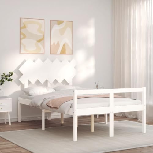 HEFZGDB Seniorenbett mit Kopfteil Weiß Massivholz Guest Bed Gästebett Bed Frame Familienbett für Gästezimmer Schlafzimmer Wohnbereich Herberge HEFZGDB Seniorenbett mit Kopfteil Weiß Massivholz Guest Bed Gästebett Bed Frame Familienbett für Gästezimmer Schlafzimmer Wohnbereich Herberge von HEFZGDB