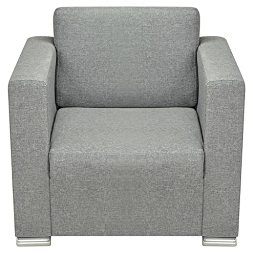 HEFZGDB Sessel Hellgrau Stoff Sessel Schlafzimmer Loungesessel Wohnzimmer Schminktisch Stuhl Küchenstühle für Sitzungszimmer Arbeitszimmer Schlafzimmer Wohnbereich von HEFZGDB
