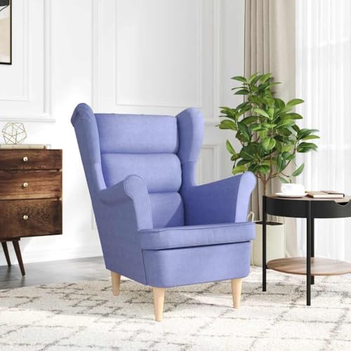 HEFZGDB Sessel Jeansblau 74x84x100 cm Stoff Kuschelsessel Schminkstuhl Esszimmerstühle Küchenstühle für Arbeitszimmer Balkon Wohnbereich Sitzungszimmer von HEFZGDB