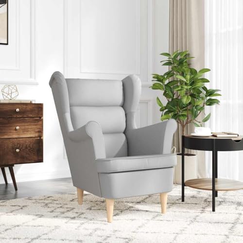 HEFZGDB Sessel Wolkengrau 74x84x100 cm Stoff Kuschelsessel Schminkstuhl Esszimmerstühle Küchenstühle für Arbeitszimmer Balkon Wohnbereich Sitzungszimmer von HEFZGDB