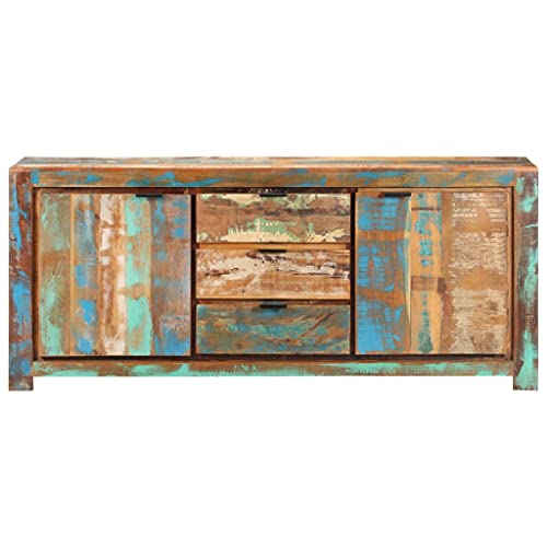 HEFZGDB Sideboard 175x40x75 cm Recyceltes Massivholz Küchenbuffet Sideboard Wohnzimmer Flurschrank Vitrinenschrank Wohnzimmer für Dessert Shop Küche Speisesaal Wohnstube von HEFZGDB
