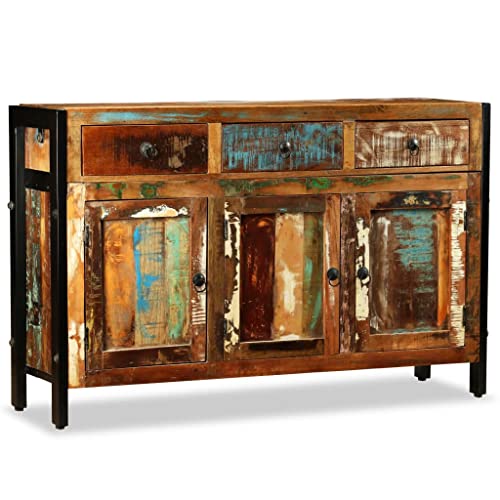 HEFZGDB Sideboard Altholz Massiv 120x35x76 cm Sideboard Flur Buffetschrank Küche Sideboard Wohnzimmer Mehrzweckschrank für Küche Café Dessert Shop Wohnstube von HEFZGDB