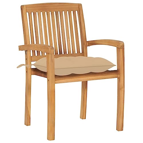 HEFZGDB Stapelbare Gartenstühle mit Kissen 6 STK. Massivholz Teak Kleiner Sessel Campingstuhl Seselstuhl Wohnzimmer Essstuhl für Innenhof Balkon Parks Garten HEFZGDB Stapelbare Gartenstühle mit Kissen 6 STK. Massivholz Teak Kleiner Sessel Campingstuhl Seselstuhl Wohnzimmer Essstuhl für Innenhof Balkon Parks Garten von HEFZGDB