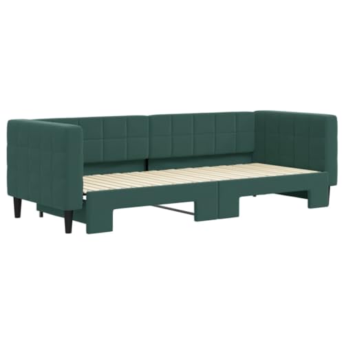 HEFZGDB Tagesbett Ausziehbar Dunkelgrün 80x200 cm Samt Bette Gästebett Bed Frame Einzelbetten für Schlafzimmer Gästezimmer Herberge Wohnbereich HEFZGDB Tagesbett Ausziehbar Dunkelgrün 80x200 cm Samt Bette Gästebett Bed Frame Einzelbetten für Schlafzimmer Gästezimmer Herberge Wohnbereich von HEFZGDB