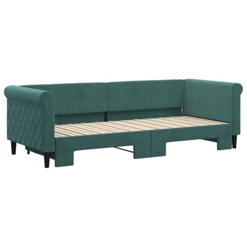 HEFZGDB Tagesbett Ausziehbar Dunkelgrün 80x200 cm Samt Single Bed Bettgestell Einzelbetten Bettrahmen für Schlafzimmer Wohnbereich Gästezimmer Herberge HEFZGDB Tagesbett Ausziehbar Dunkelgrün 80x200 cm Samt Single Bed Bettgestell Einzelbetten Bettrahmen für Schlafzimmer Wohnbereich Gästezimmer Herberge von HEFZGDB