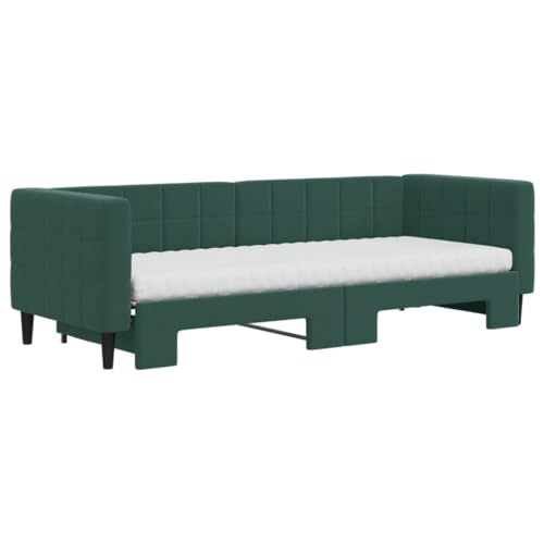HEFZGDB Tagesbett Ausziehbar mit Matratzen Dunkelgrün 80x200 cm Samt Bette Gästebett Bed Frame Einzelbetten für Schlafzimmer Gästezimmer Herberge Wohnbereich HEFZGDB Tagesbett Ausziehbar mit Matratzen Dunkelgrün 80x200 cm Samt Bette Gästebett Bed Frame Einzelbetten für Schlafzimmer Gästezimmer Herberge Wohnbereich von HEFZGDB