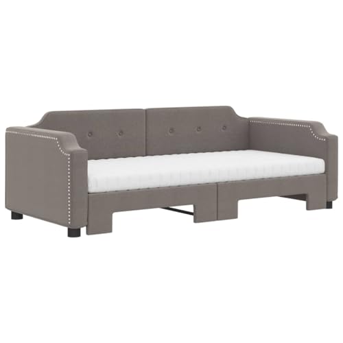 HEFZGDB Tagesbett Ausziehbar mit Matratzen Taupe 80x200 cm Stoff Daybed Gästebett Familienbett Doppelbett für Gästezimmer Schlafzimmer Herberge Wohnbereich HEFZGDB Tagesbett Ausziehbar mit Matratzen Taupe 80x200 cm Stoff Daybed Gästebett Familienbett Doppelbett für Gästezimmer Schlafzimmer Herberge Wohnbereich von HEFZGDB