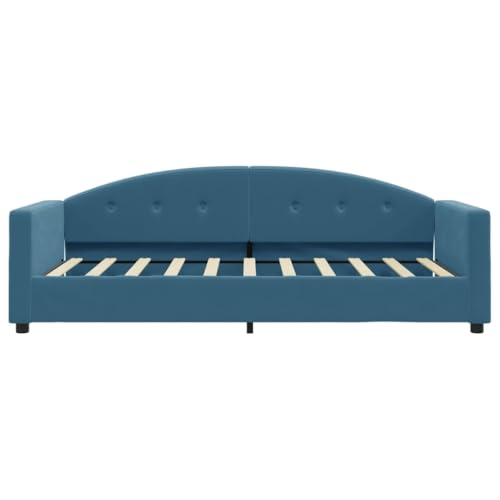 HEFZGDB Tagesbett Blau 80x200 cm Samt Ehebett Gästebett Einzelbetten Bettrahmen für Herberge Schlafzimmer Gästezimmer Wohnbereich HEFZGDB Tagesbett Blau 80x200 cm Samt Ehebett Gästebett Einzelbetten Bettrahmen für Herberge Schlafzimmer Gästezimmer Wohnbereich von HEFZGDB
