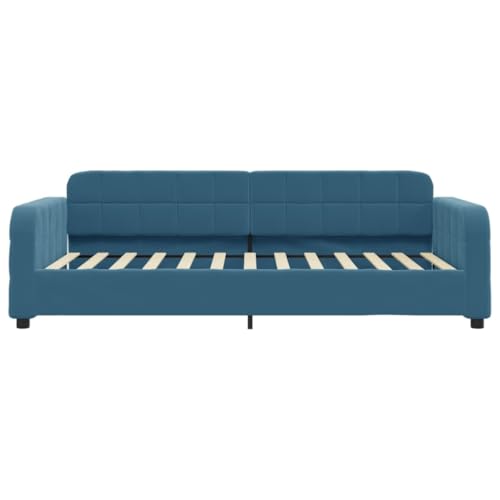 HEFZGDB Tagesbett Blau 80x200 cm Samt Ehebett Gästebett Familienbett Einzelbett für Schlafzimmer Herberge Wohnbereich Gästezimmer HEFZGDB Tagesbett Blau 80x200 cm Samt Ehebett Gästebett Familienbett Einzelbett für Schlafzimmer Herberge Wohnbereich Gästezimmer von HEFZGDB