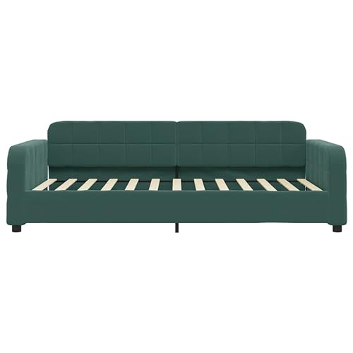 HEFZGDB Tagesbett Dunkelgrün 100x200 cm Samt Ehebett Gästebett Familienbett Einzelbett für Schlafzimmer Herberge Wohnbereich Gästezimmer HEFZGDB Tagesbett Dunkelgrün 100x200 cm Samt Ehebett Gästebett Familienbett Einzelbett für Schlafzimmer Herberge Wohnbereich Gästezimmer von HEFZGDB
