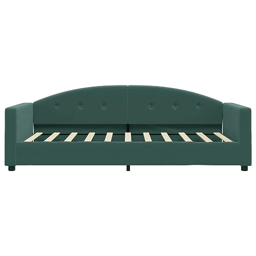 HEFZGDB Tagesbett Dunkelgrün 80x200 cm Samt Ehebett Gästebett Einzelbetten Bettrahmen für Herberge Schlafzimmer Gästezimmer Wohnbereich von HEFZGDB